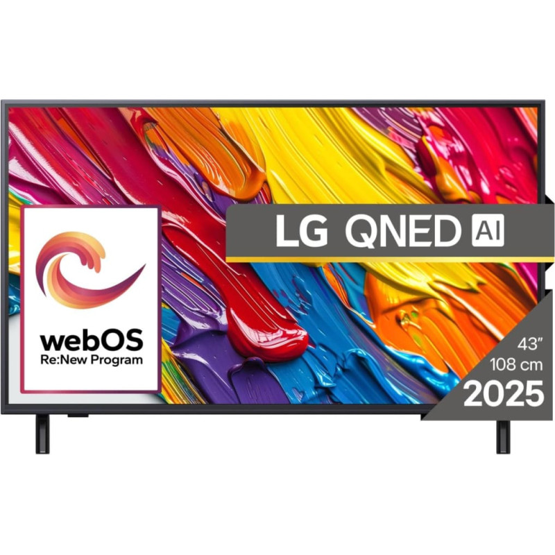 LG TV Set|LG|43"|4K/Smart|3840x2160|Wireless LAN|Bluetooth|webOS|Black|43QNED82A3B