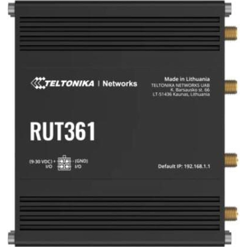 Teltonika Wireless Router|TELTONIKA|Router|Mesh|IEEE 802.11 b/g|IEEE 802.11n|2x10/100M|LAN \ WAN ports 2|4G|RUT361