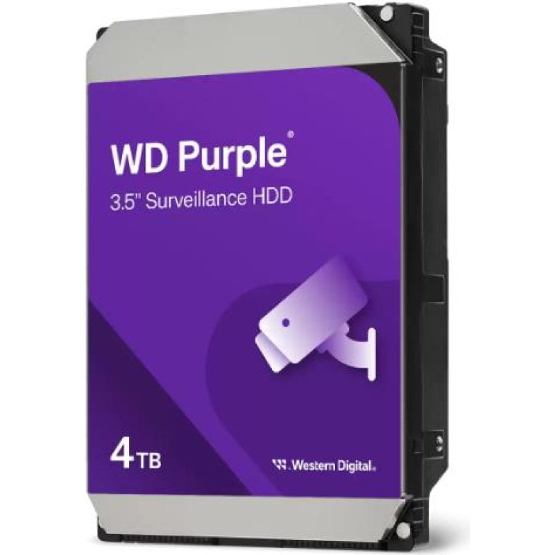 Western Digital HDD|WESTERN DIGITAL|Purple|4TB|128 MB|5400 rpm|3,5"|WD44PURZ