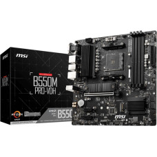 MSI Mainboard|MSI|AMD B550|SAM4|MicroATX|Memory DDR4|Memory slots 4|2xPCI-Express 3.0 1x|1xPCI-Express 4.0 16x|2xM.2|1x15pin D-sub|1xHDMI|1xDisplayPort|2xAudio-In|1xAudio-Out|2xUSB 2.0|4xUSB 3.2|1xPS/2|1xRJ45|B550MPRO-VDH