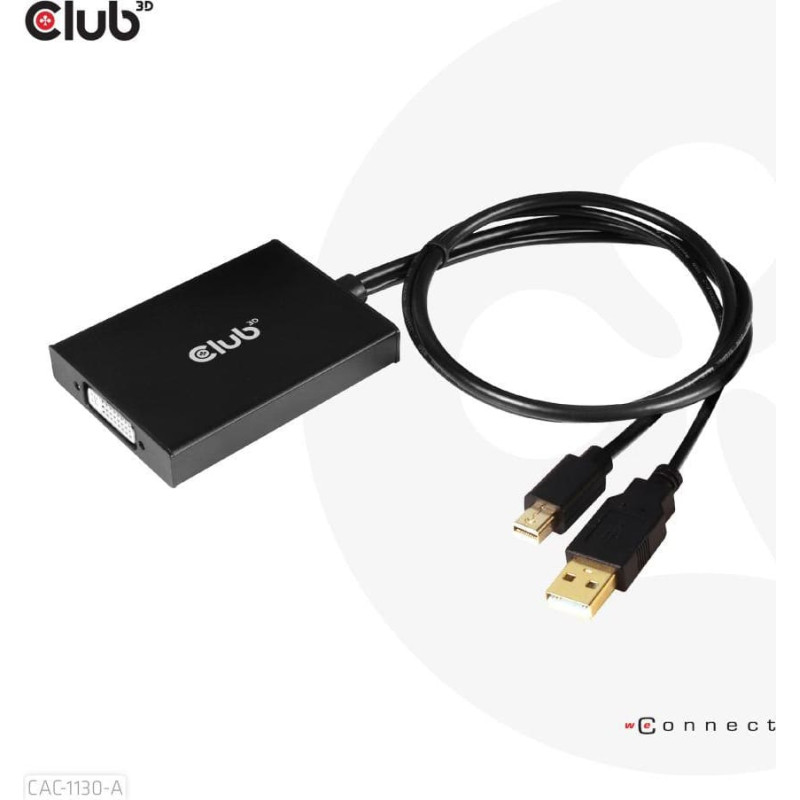 Club3D I/O ADAPTER MINI DP TO DVI/ACTIVE CAC-1130-A CLUB3D