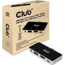 Club3D I/O HUB 4IN1 USB-C TO HDMI/100W CSV-1591 CLUB3D