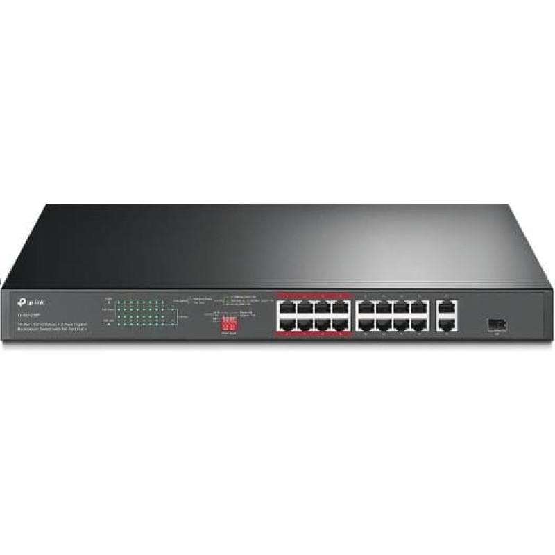 Tp-Link Switch|TP-LINK|Desktop/pedestal|16x10Base-T / 100Base-TX|PoE+ ports 16|TL-SL1218P