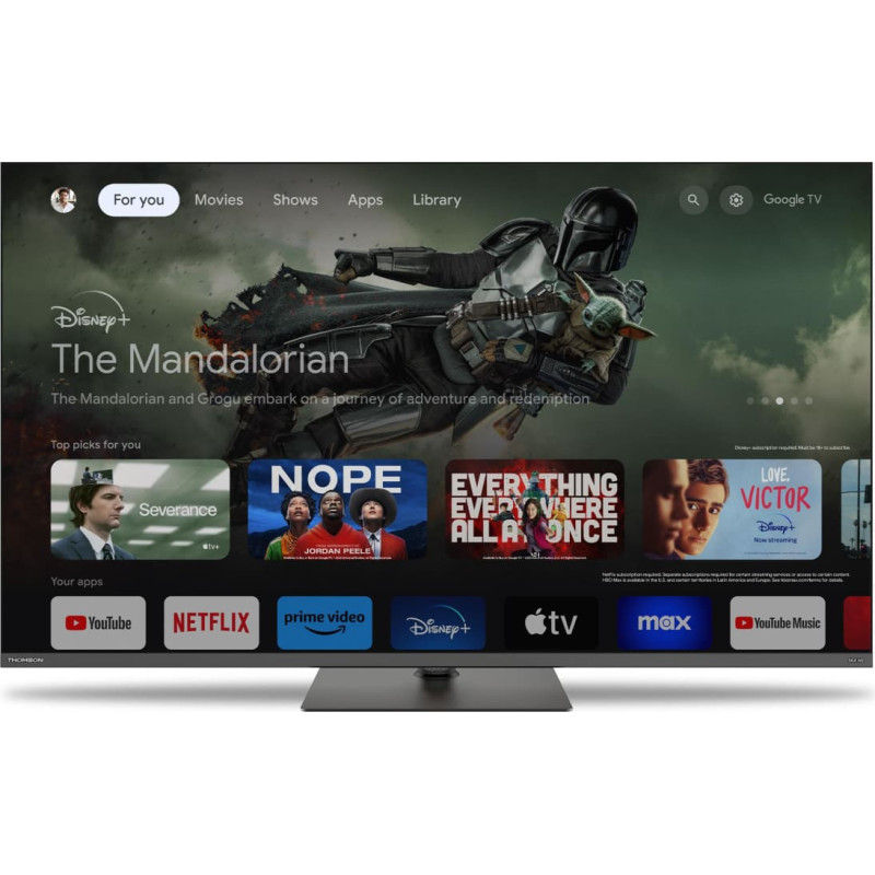 Thomson TV Set|THOMSON|43 "|4K Ultra HD|3840 x 2160 pixels|Flat|16:9|QLED Pro|43QG7C04