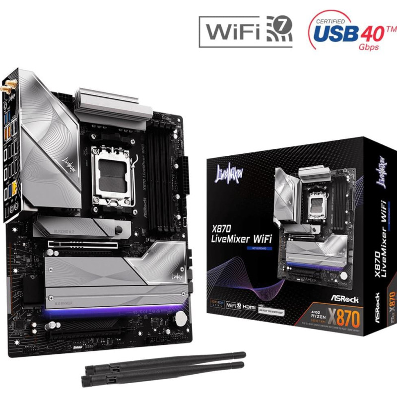 Asrock MB AMD X870 SAM5 ATX/X870 LIVEMIXER WIFI ASROCK