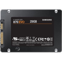 Samsung SSD|SAMSUNG|870 EVO|250GB|SATA|MLC|Write speed 530 MBytes/sec|Read speed 560 MBytes/sec|2,5"|TBW 150 TB|MTBF 1500000 hours|MZ-77E250B/EU