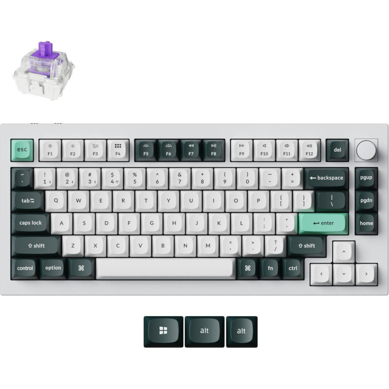 Keychron KEYBOARD WRL Q1 HE RGB/SHELL WHITE Q1H-P1 KEYCHRON