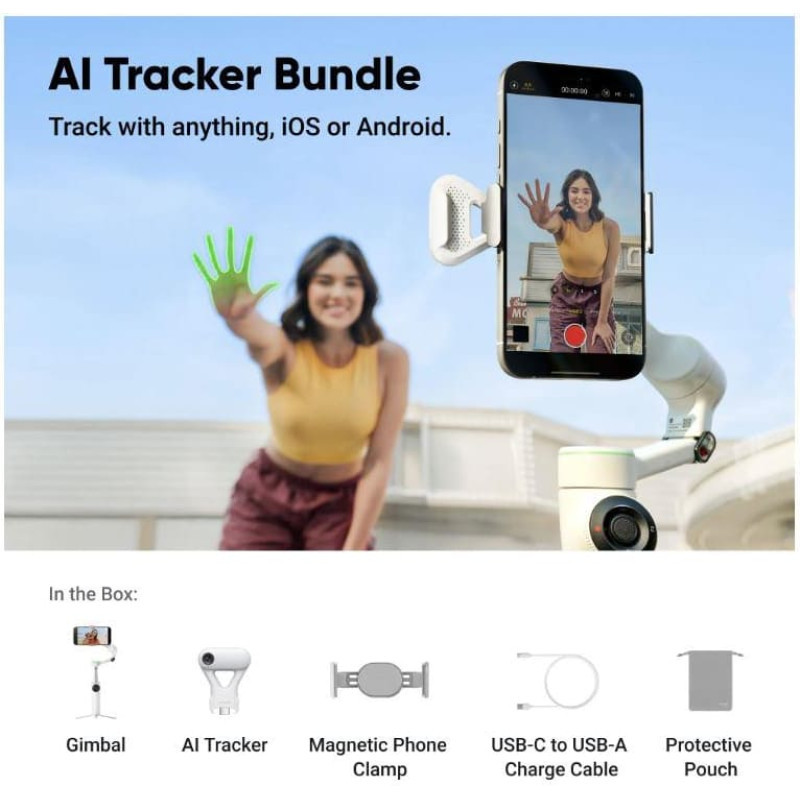 Insta360 GIMBAL FLOW 2 PRO AI TRACKER/CINSABQB/TRUCKERWHITE INSTA360