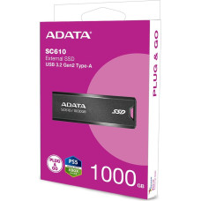Adata External SSD|ADATA|SC610|1TB|USB 3.2|Write speed 500 MBytes/sec|Read speed 550 MBytes/sec|SC610-1000G-CBK/RD