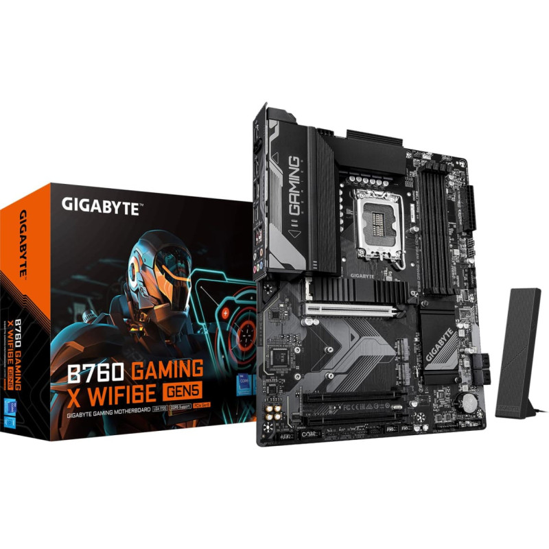 Gigabyte Mainboard|GIGABYTE|Intel B760 Express|LGA1700|ATX|Memory DDR5|B760GXWF6EGEN5
