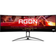 AOC LCD Monitor|AOC|AG493UCX2|48.8"|Gaming/Curved|Panel VA|5120x1440|32:9|165Hz|Matte|4 ms|Speakers|Swivel|Height adjustable|Tilt|Colour Black|AG493UCX2