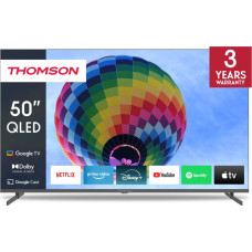 Thomson TV Set|THOMSON|50"|4K/Smart|QLED|3840x2160|Wireless LAN|Bluetooth|Google TV|Black|50QG4S14