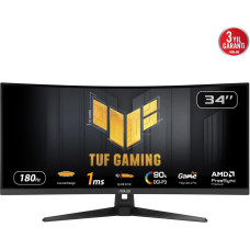 Asus LCD Monitor|ASUS|TUF Gaming VG34VQ3B|34"|Gaming/Curved|Panel VA|3440x1440|16:9|180Hz|1 ms|Speakers|90LM0AA0-B01170