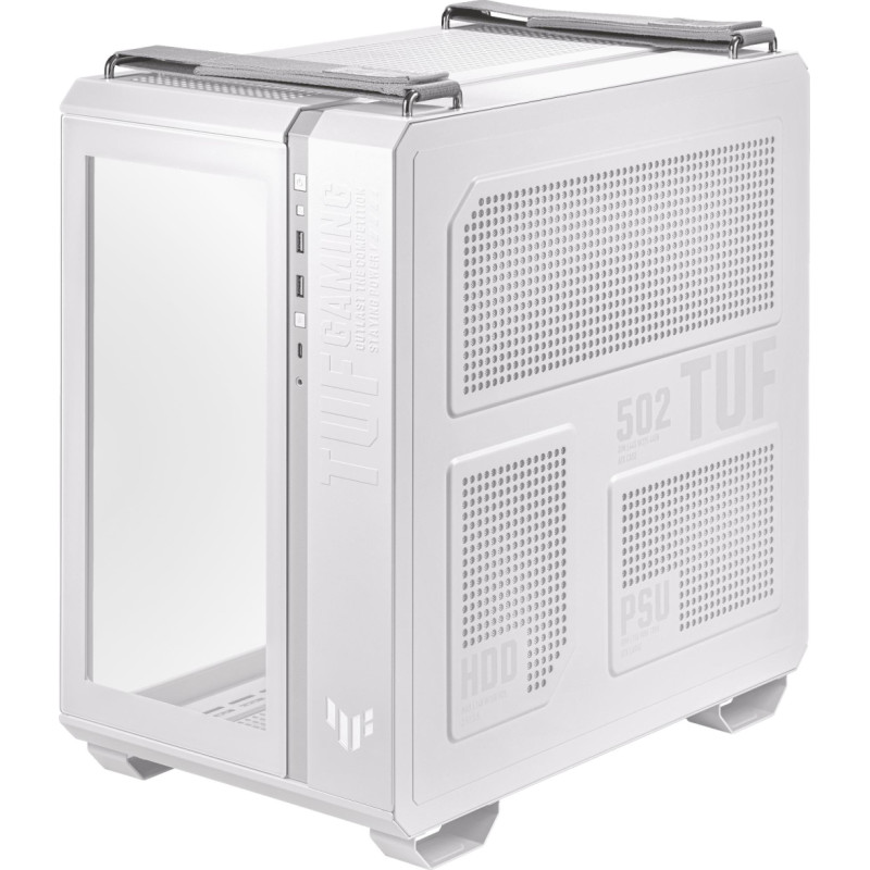 Asus Case|ASUS|TUF Gaming GT502|MidiTower|Case product features Transparent panel|Not included|ATX|MicroATX|MiniITX|Colour White|GAMGT502PLUS/TGARGBWH