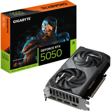 Gigabyte Graphics Card|GIGABYTE|NVIDIA GeForce RTX 5050|8 GB|GDDR6|128 bit|PCIE 5.0 16x|GPU 2587 MHz|Dual Slot Fansink|GV-N5050WF2OC-8GD1.0