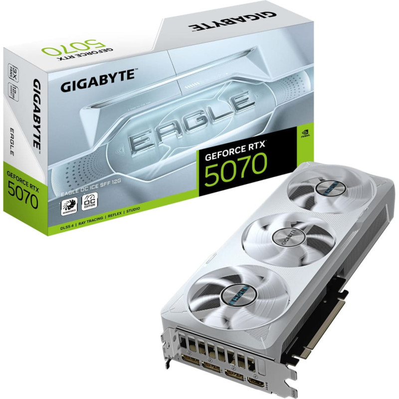 Gigabyte Graphics Card|GIGABYTE|NVIDIA GeForce RTX 5070|12 GB|GDDR7|192 bit|PCIE 5.0 16x|GPU 2587 MHz|Triple slot Fansink|1xHDMI|3xDisplayPort|GV-N5070EAGLEOCICE-12GD