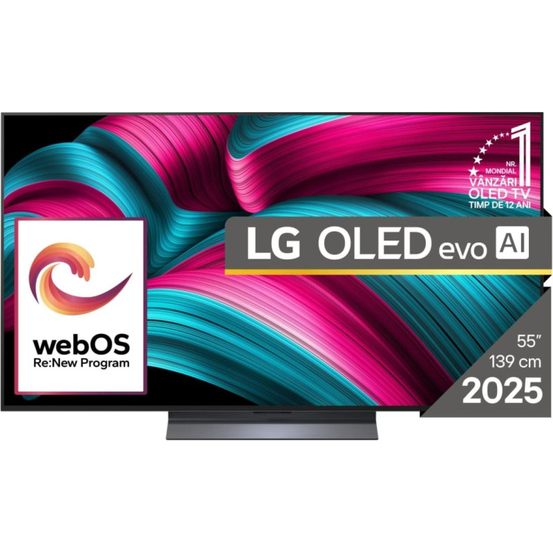 LG TV Set|LG|55"|OLED/4K/Smart|3840x2160|Wireless LAN|Bluetooth|webOS|Black|OLED55C51LA