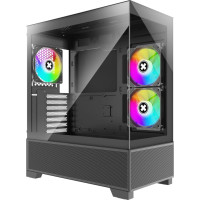 Xilence Case|XILENCE|XG172|MidiTower|Case product features Fan control panel/Transparent panel|Not included|Colour Black|XG172