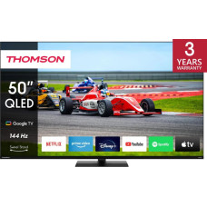 Thomson TV Set|THOMSON|50"|4K/Smart|QLED|3840x2160|Wireless LAN|Bluetooth|Google TV|Black|50QG7C14