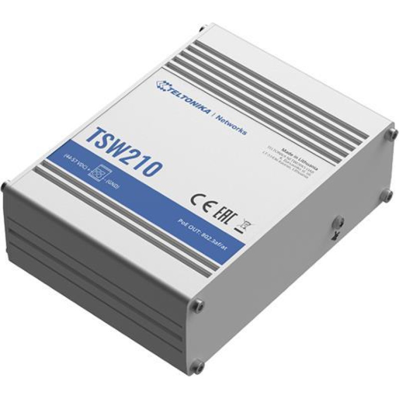 Teltonika Switch|TELTONIKA|TSW210|8x10Base-T / 100Base-TX / 1000Base-T|2xSFP|TSW210