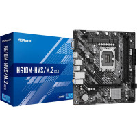 Asrock Mainboard|ASROCK|Intel H610|LGA1700|Micro-ATX|Memory DDR4|Memory slots 2|1xPCI-Express 3.0 1x|1xPCI-Express 4.0 16x|1xM.2|1x15pin D-sub|1xHDMI|1xAudio-In|1xAudio-Out|1xMicrophone|4xUSB 2.0|2xUSB 3.2|1xPS/2|1xRJ45|H610M-HVS/M.2R2.0