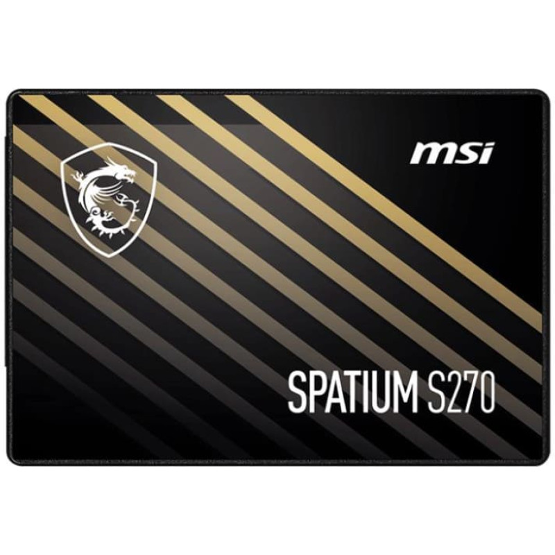 MSI SSD|MSI|SPATIUM S270|960GB|SATA|3D NAND|Write speed 450 MBytes/sec|Read speed 500 MBytes/sec|2,5"|TBW 500 TB|MTBF 2000000 hours|S78-440P130-P83