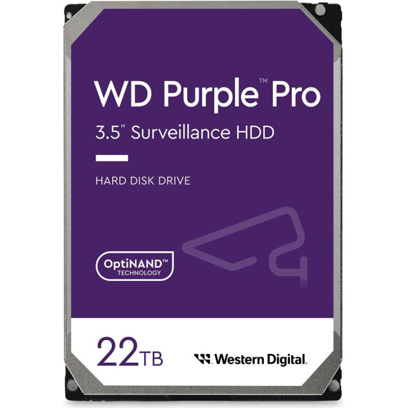 Western Digital HDD|WESTERN DIGITAL|Purple Pro|22TB|512 MB|7200 rpm|3,5"|WD221PURP