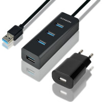 Axagon I/O HUB USB3.0 4PORT CHARGING/W/AC 1.2M HUE-S2BP AXAGON