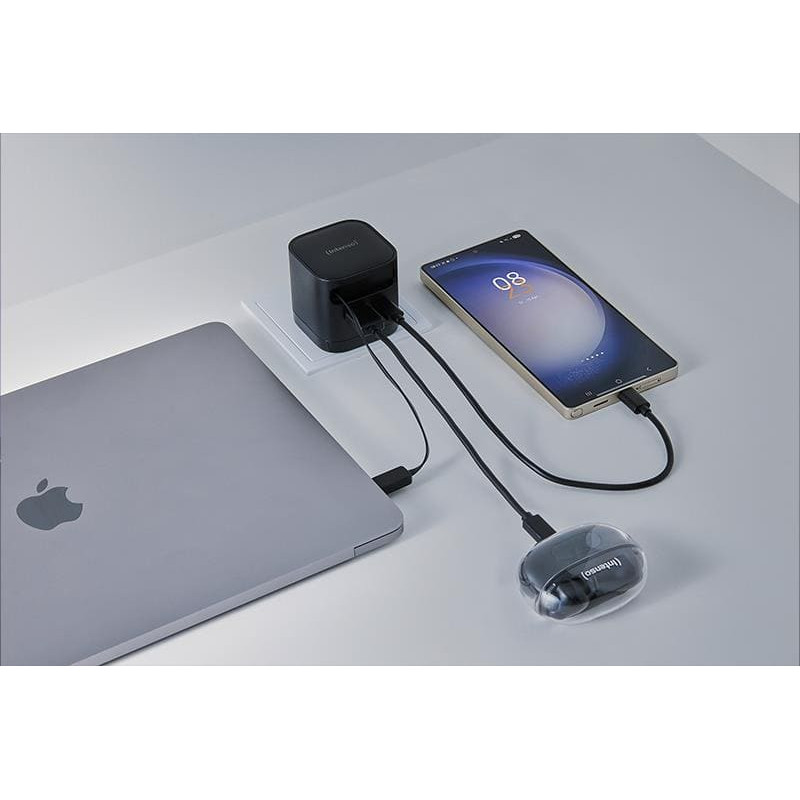 Intenso POWER ADAPTER 1XUSB-A/1XUSB-C/BLACK 7806522 INTENSO