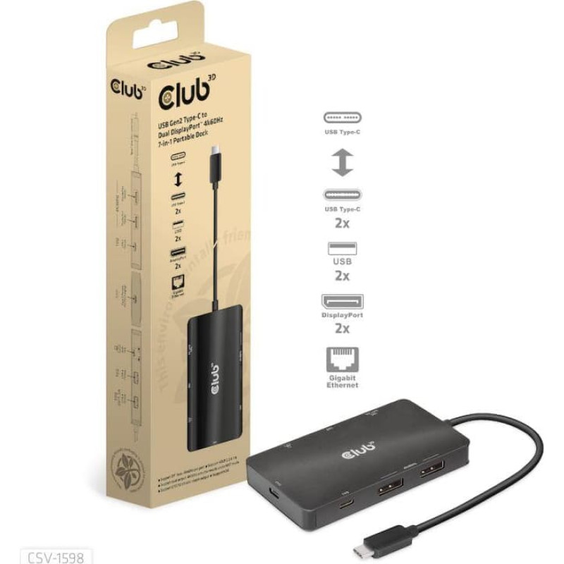 Club3D NB ACC DOCKING STATION 7IN1/USB-C 100W CSV-1598 CLUB3D