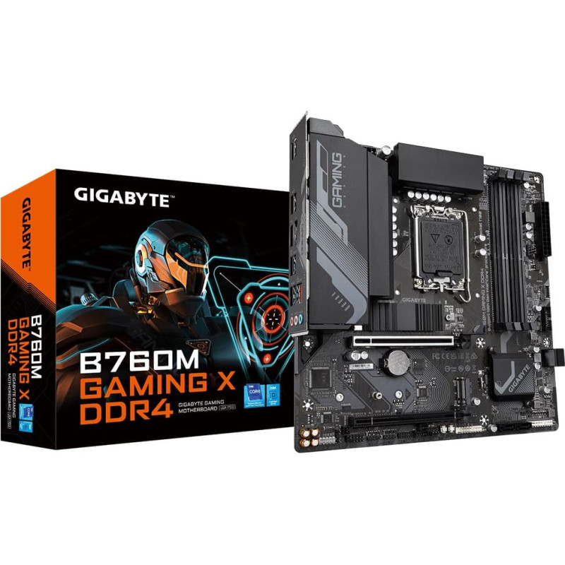 Gigabyte Mainboard|GIGABYTE|Intel B760 Express|LGA1700|Micro-ATX|Memory DDR4|Memory slots 4|1xPCI-Express 3.0 16x|1xPCI-Express 4.0 16x|2xM.2|1xHDMI|1xDisplayPort|5xUSB 2.0|3xUSB 3.2|3xAudio port|B760MGAMINGXDDR4