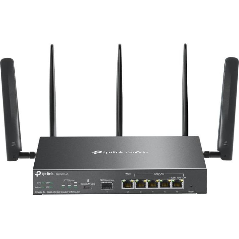Tp-Link NET ROUTER 1000M 6PORT VPN/OMADA 4G+ ER706W-4G TP-LINK