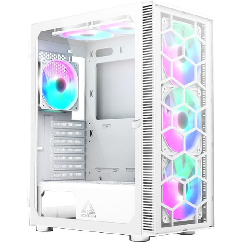 Montech Case|MONTECH|X3 Glass|MidiTower|Case product features Transparent panel|Not included|ATX|MicroATX|MiniITX|Colour White|X3GLASS(W)