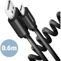 Axagon CABLE USB-C TO USB2.0 0.6M/TWISTER BLK BUCM-AM10TB AXAGON