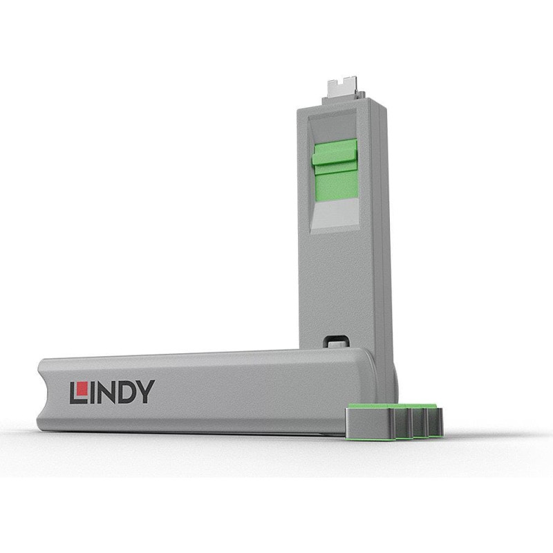 Lindy USB PORT TYPE-C BLOCKER 4PACK/GREEN 40426 LINDY