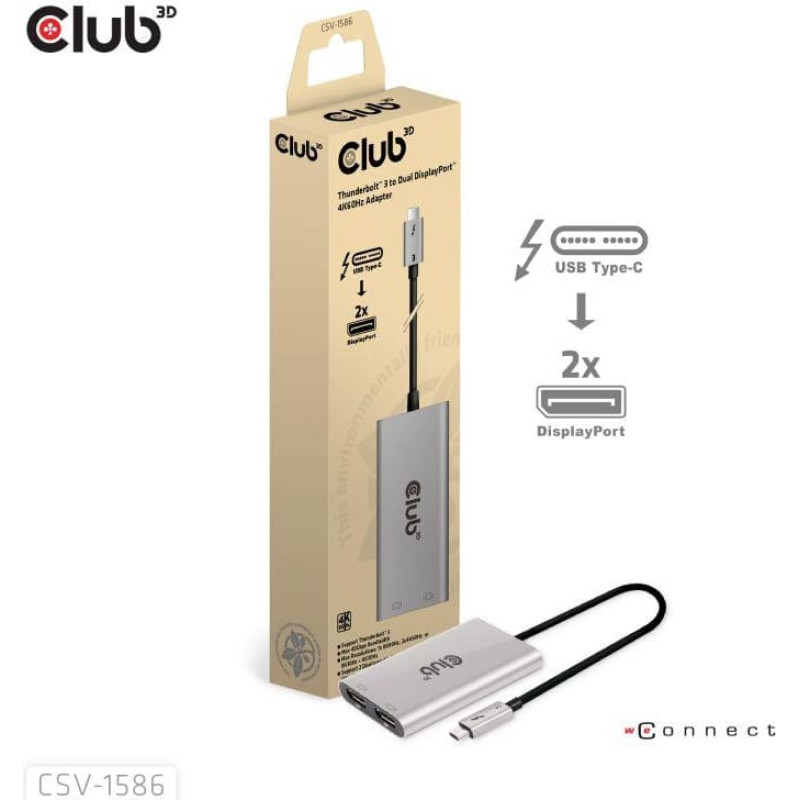 Club3D I/O ADAPTER THUNDERBOLT TO DP/CSV-1586 CLUB3D