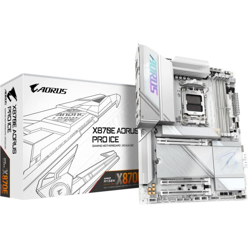 Gigabyte Mainboard|GIGABYTE|AMD X870E|SAM5|ATX|Memory DDR5|Memory slots 4|X870EAORUSPROICE1.1