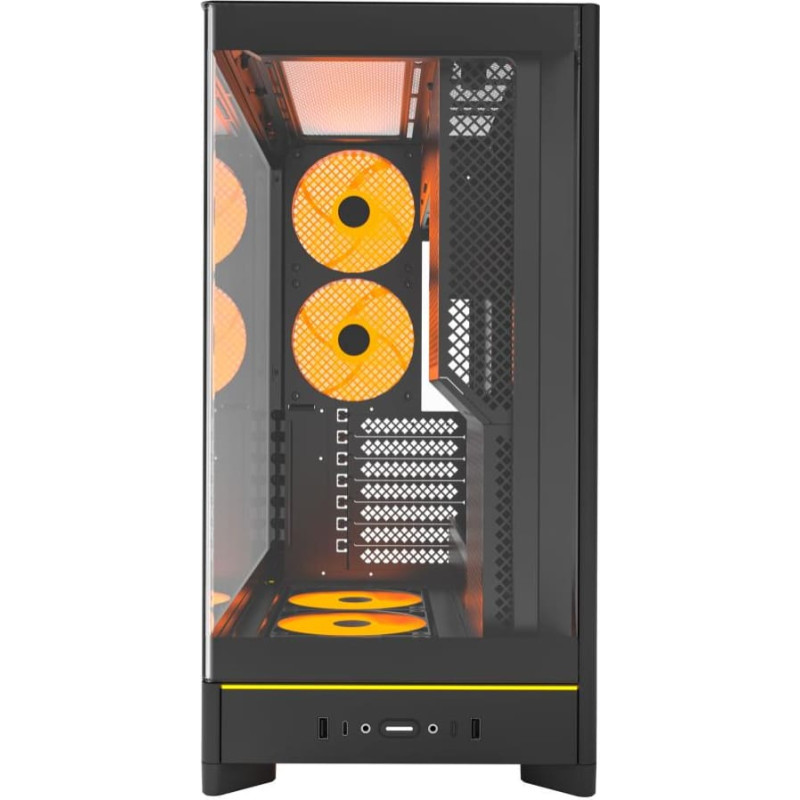 Montech Case|MONTECH|HS02 PRO|MidiTower|Case product features Removeable HDD basket/Transparent panel|Not included|ATX|MicroATX|MiniITX|Colour Black|HS02PRO(B)