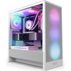 Nzxt Case|NZXT|H5 FLOW RGB 2024|MidiTower|Case product features Transparent panel|Not included|ATX|EATX|MicroATX|MiniITX|Colour White|CC-H52FW-R1