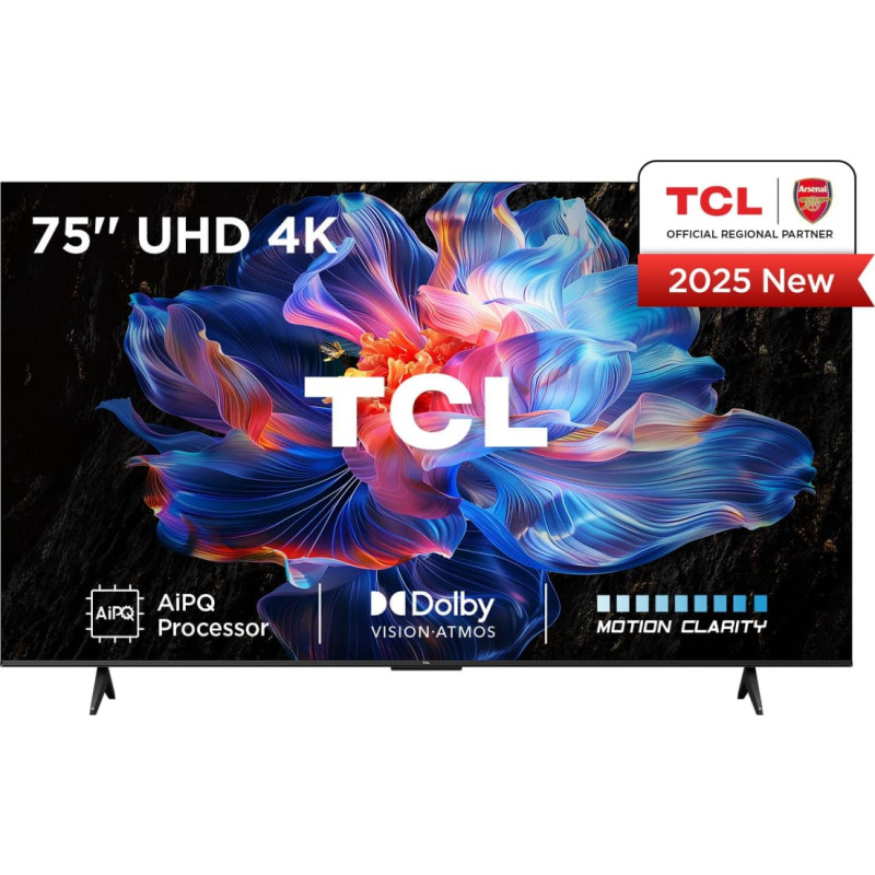 TCL TV Set|TCL|75 "|4K Ultra HD|3840 x 2160 pixels|Flat|16:9|DLED|75V6C
