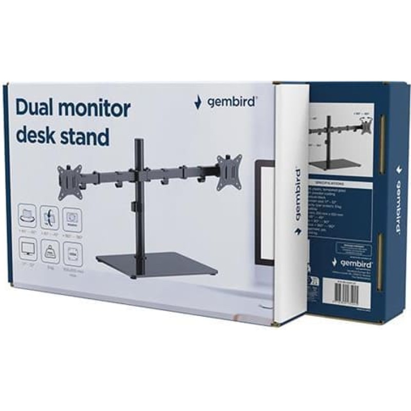 Gembird MONITOR ACC DESK STAND 17-32"/DUAL MS-D2ST-01 GEMBIRD