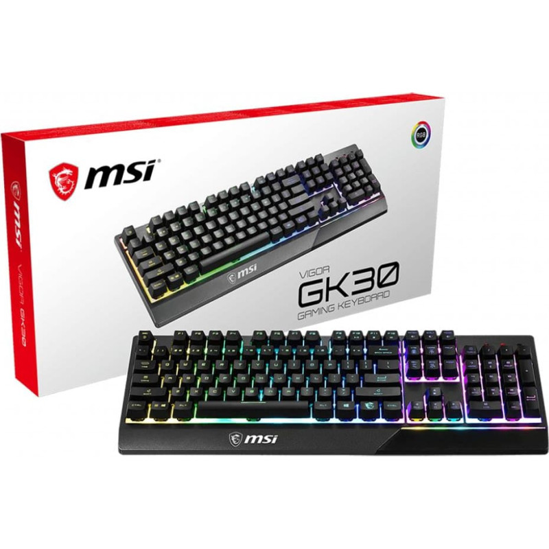 MSI KEYBOARD GAMING BLACK ENG/VIGOR GK30 US MSI
