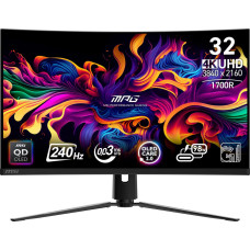 MSI Monitor|MSI|MPG 321CURX QD-OLED|31.5"|Gaming/Curved/4K|Panel QD-OLED|3840x2160|16:9|240 Hz|0.03 ms|MPG321CURXQD-OLED