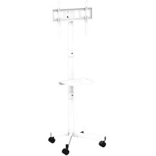 Gembird TV SET ACC FLOOR STAND 32-55"/CASTER WH TVS-55T-03-W GEMBIRD