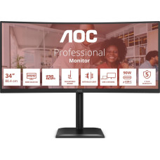 AOC LCD Monitor|AOC|34 "|3440 x 1440 pixels|UltraWide Quad HD|Native aspect ratio 21:9|LCD|Curved|CU34E4CV