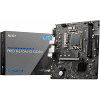 MSI Mainboard|MSI|Intel H610|LGA1700|MicroATX|Memory DDR4|Memory slots 2|1xPCI-Express 3.0 1x|1xPCI-Express 4.0 16x|1xM.2|1x15pin D-sub|1xHDMI|1xDisplayPort|2xAudio-In|1xAudio-Out|4xUSB 2.0|2xUSB 3.2|1xPS/2|1xRJ45|PROH610M-GDDR4