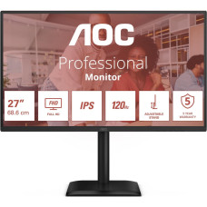 AOC LCD Monitor|AOC|27 "|1920 x 1080 pixels|Full HD|Native aspect ratio 16:9|LED|Flat|27E4U