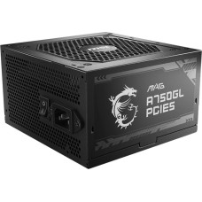 MSI Power Supply|MSI|750 Watts|Efficiency 80 PLUS GOLD|PFC Active|MAGA750GLPCIE5