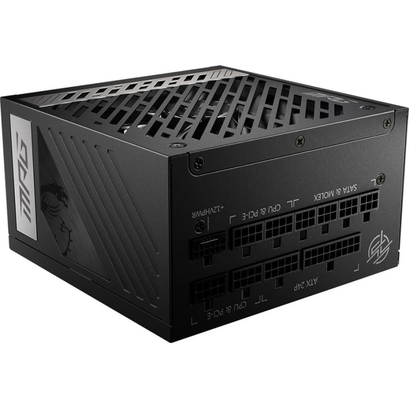 MSI Power Supply|MSI|1000 Watts|Efficiency 80 PLUS GOLD|PFC Active|MPGA1000GPCIE5