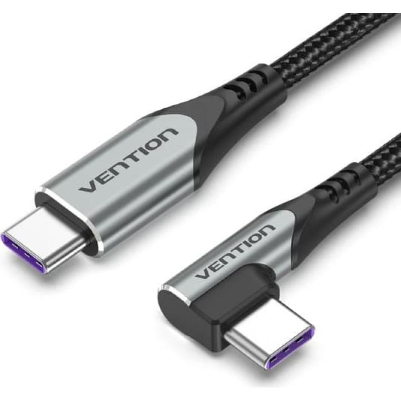 Vention CABLE USB-C TO USB-C R.ANGLE/1M GRAY TAKHF VENTION